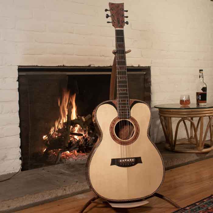 boutique acoustic guitar for sale by the guitar luthier Jay Dickinson of Portland Guitar